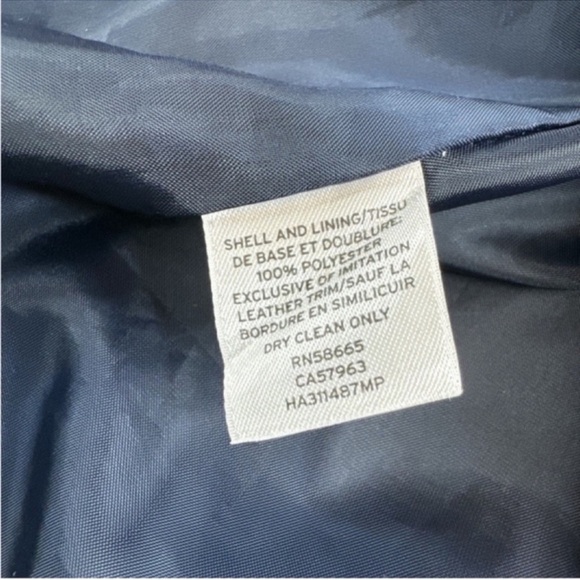 HALOGEN Sleeveless Dress in Navy Blue, White & Very Light Pink, Lined, Size 8P. - Picture 8 of 10